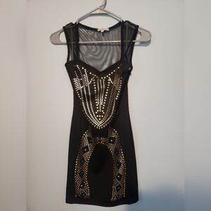 Charlotte Russe Embellished Black Dress Sz M